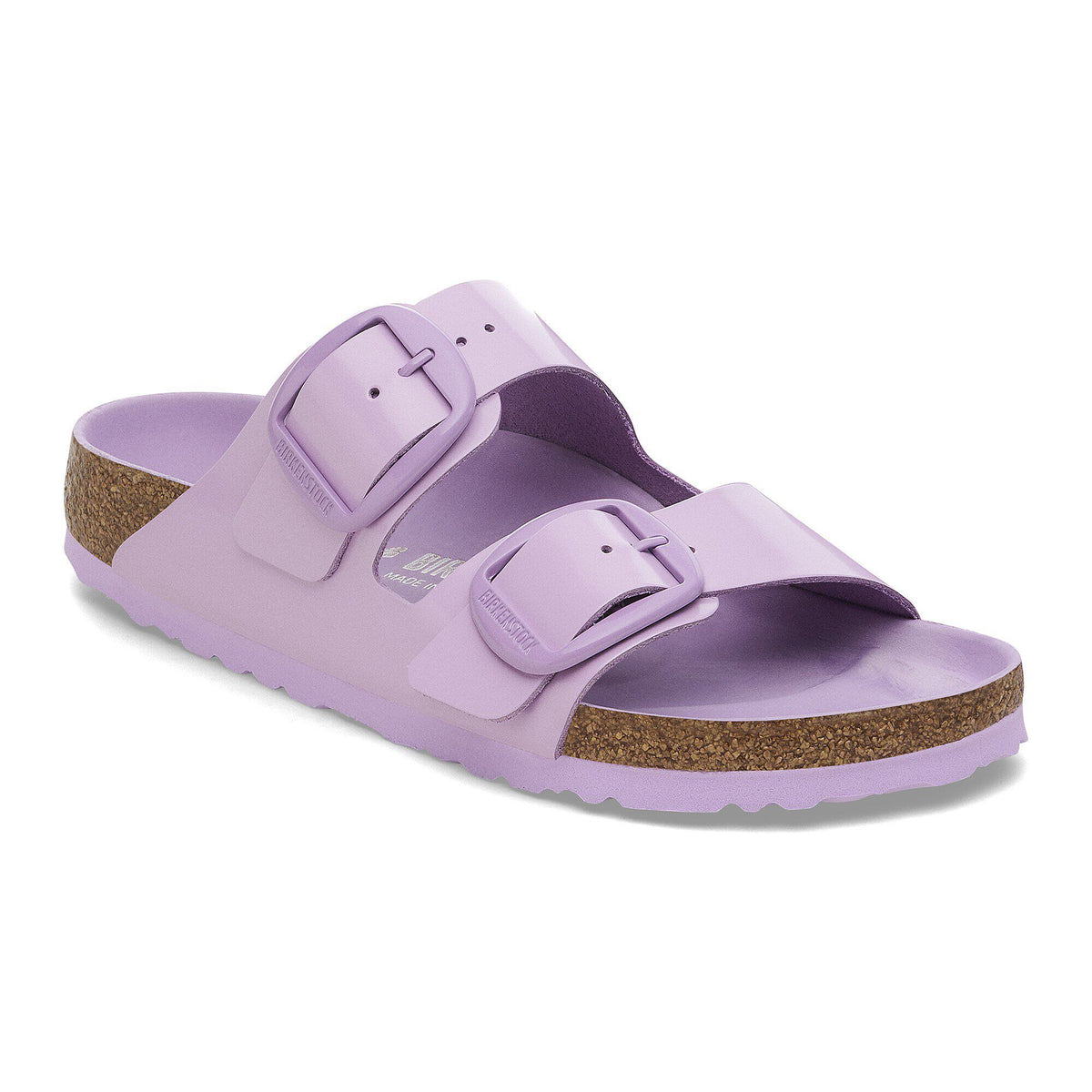 Arizona Big Buckle Natural Leather Patent in Color High-Shine Crocus | Birkenstock