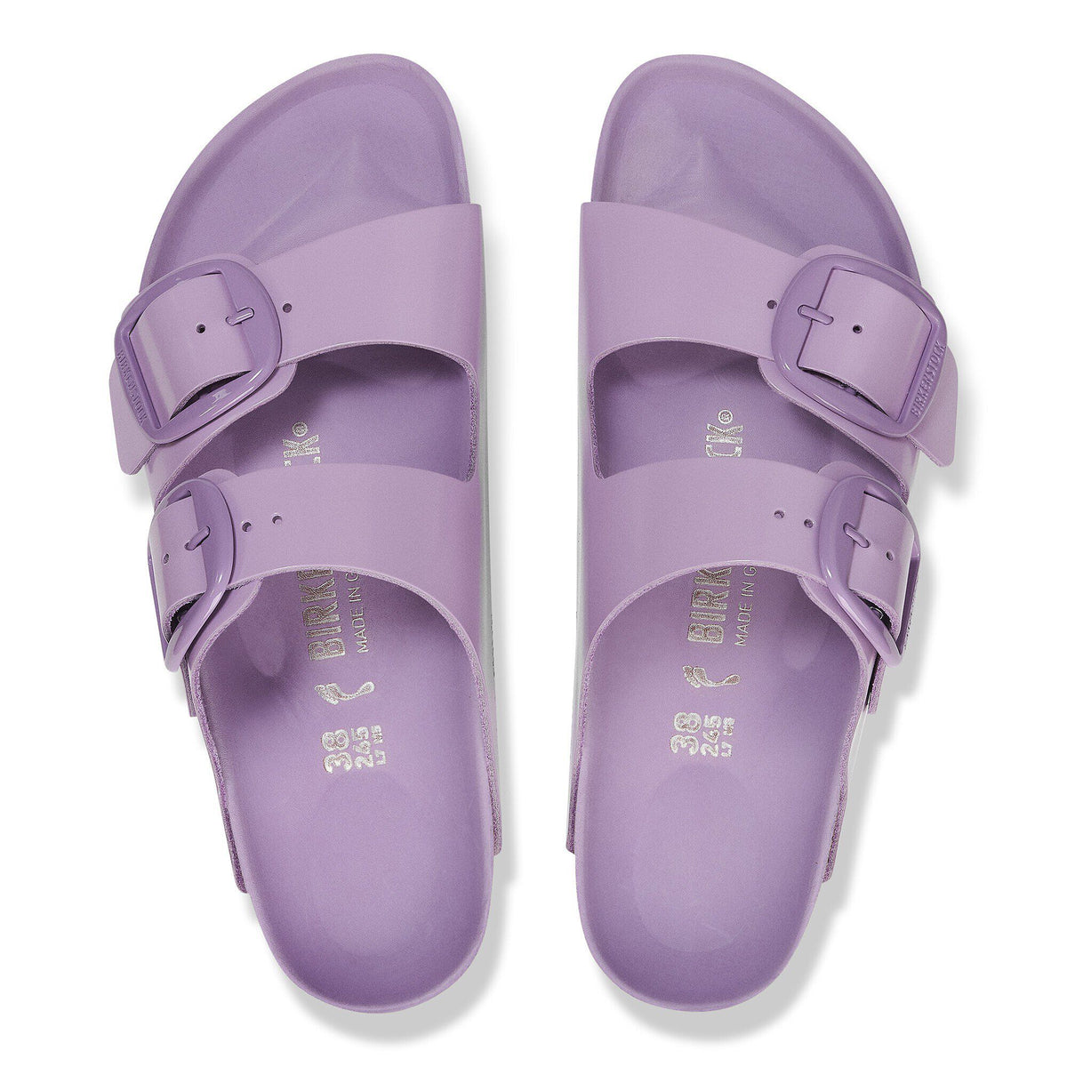 Arizona Big Buckle Natural Leather Patent in Color High-Shine Crocus | Birkenstock