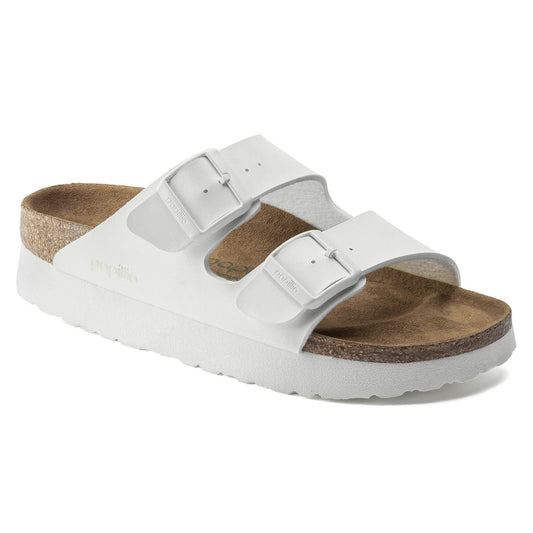 Arizona Platform Vegan Birko-Flor in Color White | Birkenstock