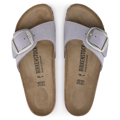 Madrid Big Buckle Nubuck Leather in Color Purple Fog | Birkenstock