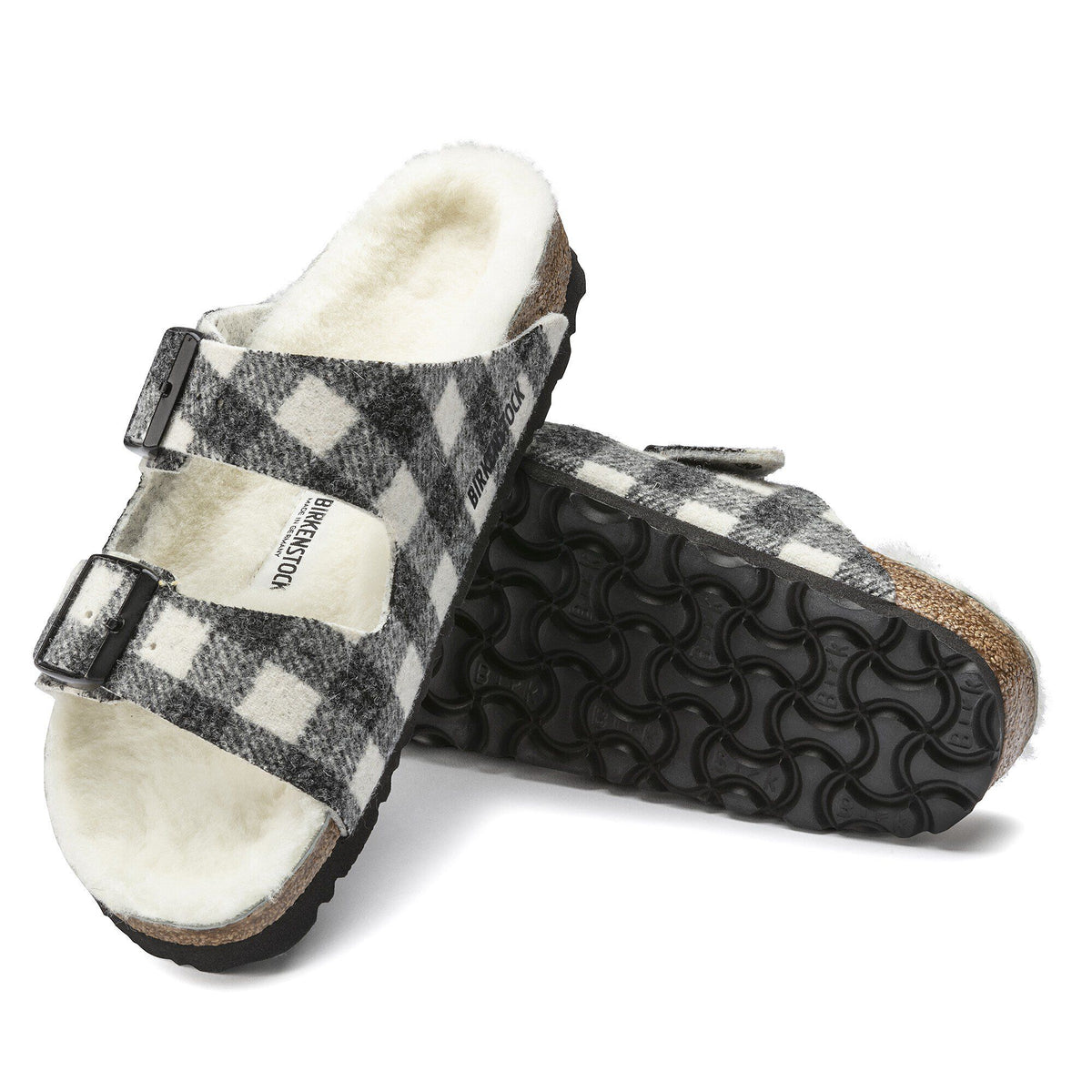Arizona Shearling Wool in Color Plaid White | Birkenstock
