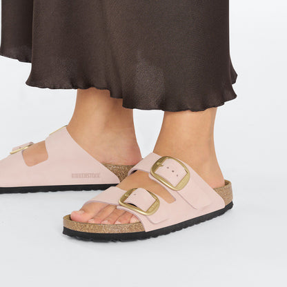 Arizona Big Buckle Nubuck Leather in Color Soft Pink | Birkenstock