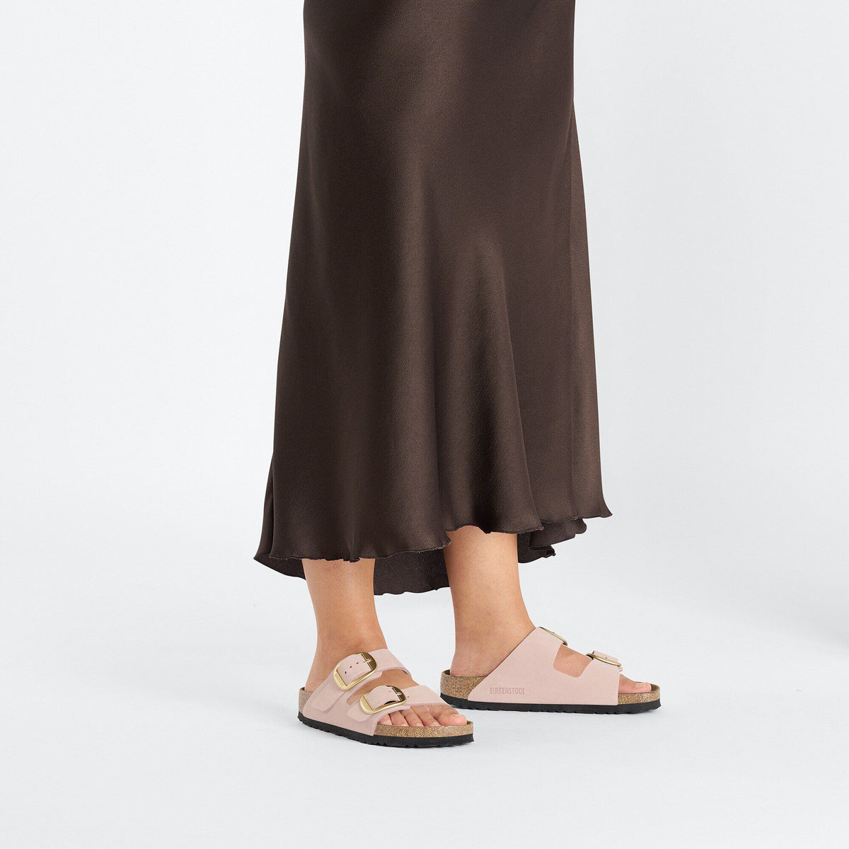 Arizona Big Buckle Nubuck Leather in Color Soft Pink | Birkenstock