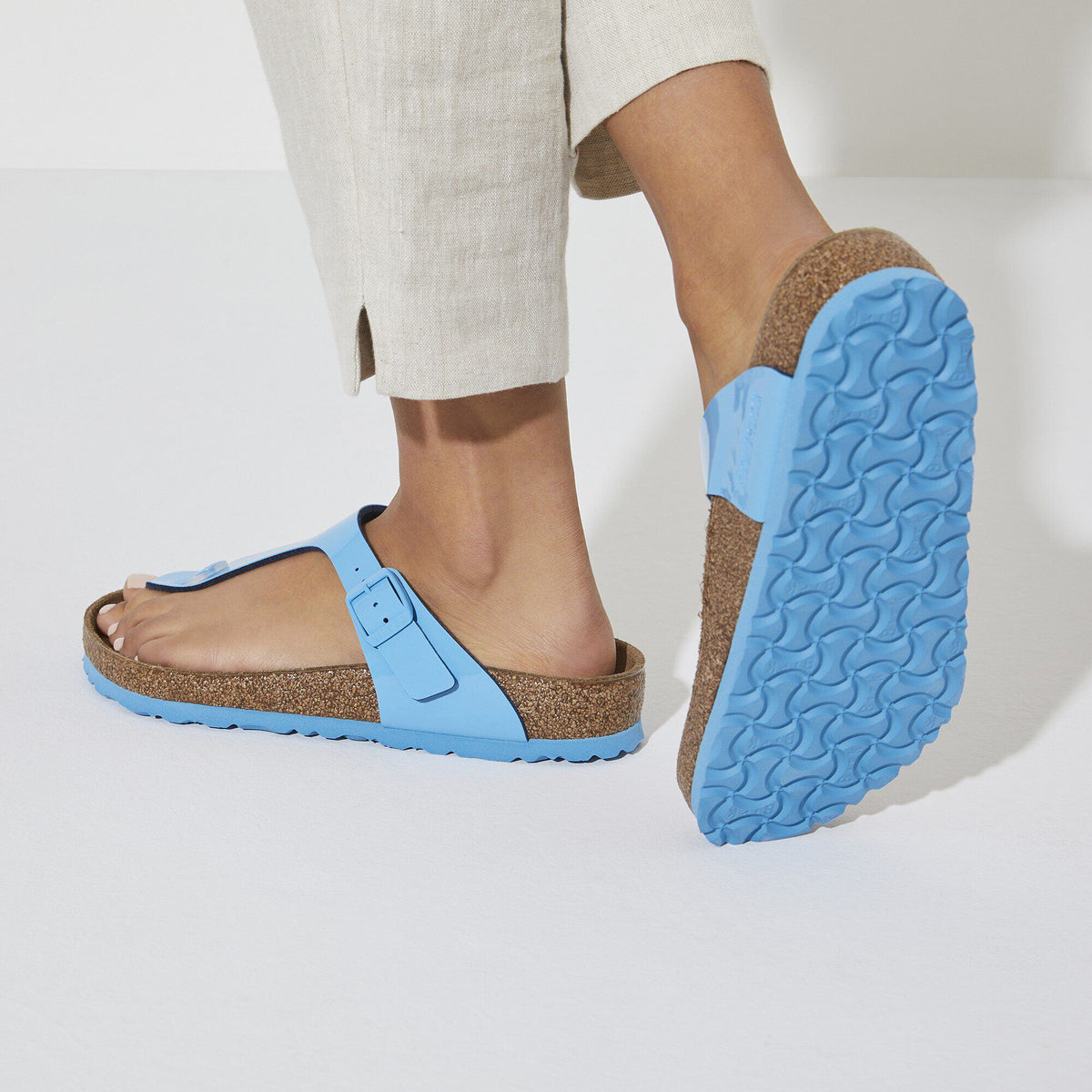 Gizeh Birko-Flor Patent in Color Patent Sky Blue | Birkenstock