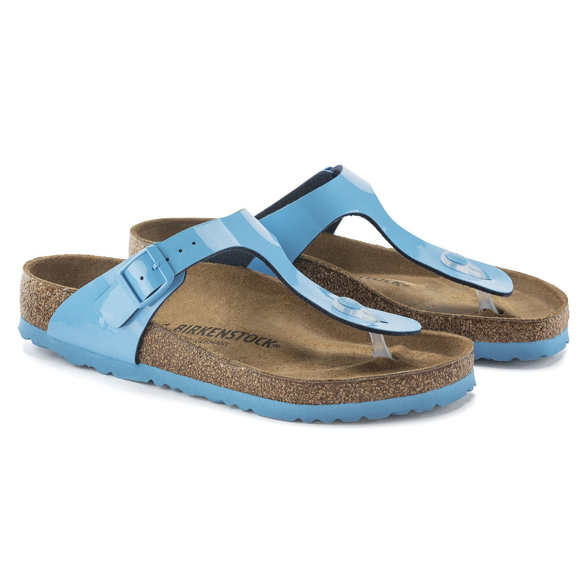Gizeh Birko-Flor Patent in Color Patent Sky Blue | Birkenstock