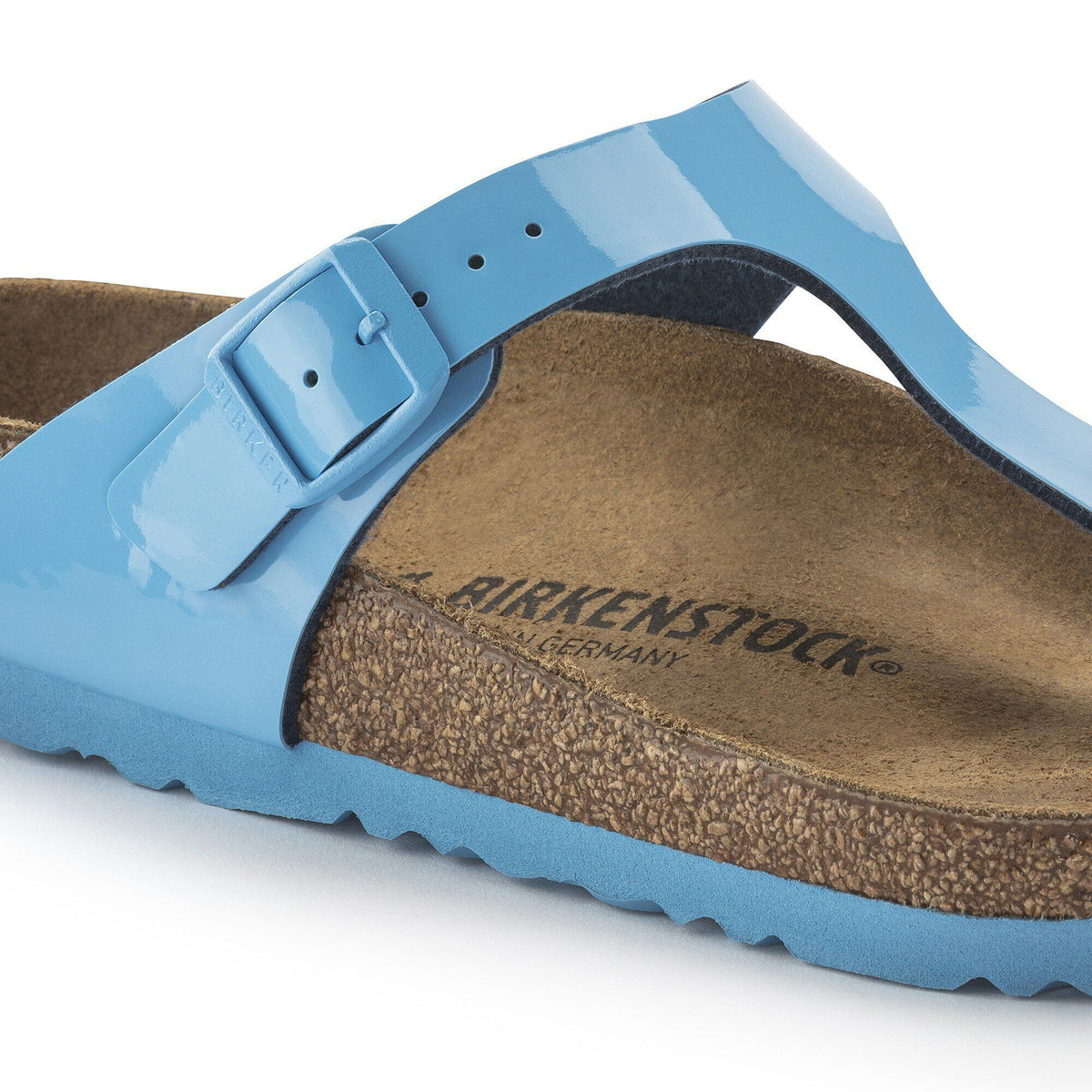 Gizeh Birko-Flor Patent in Color Patent Sky Blue | Birkenstock
