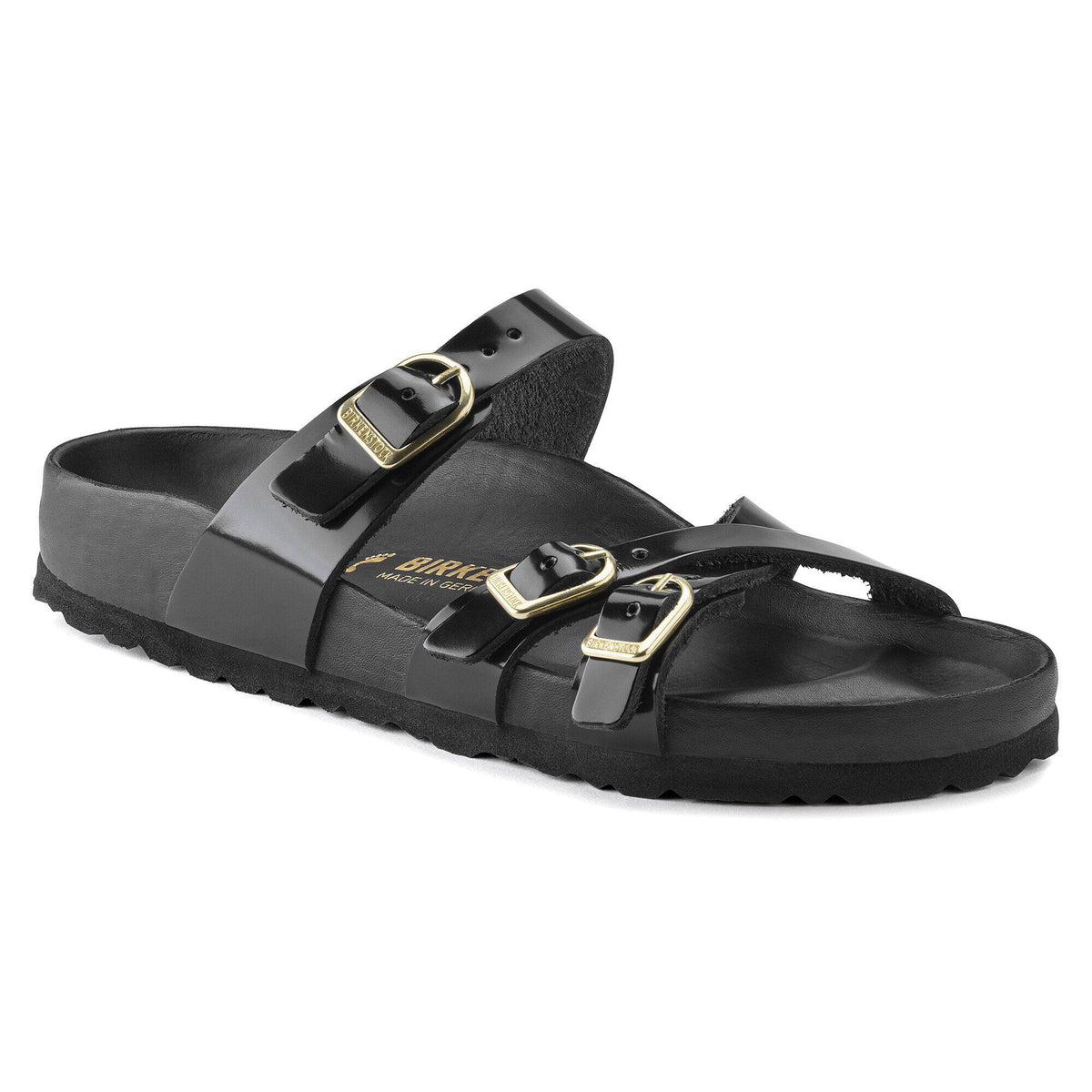 Franca Natural Leather Patent in Color High Shine Black | Birkenstock