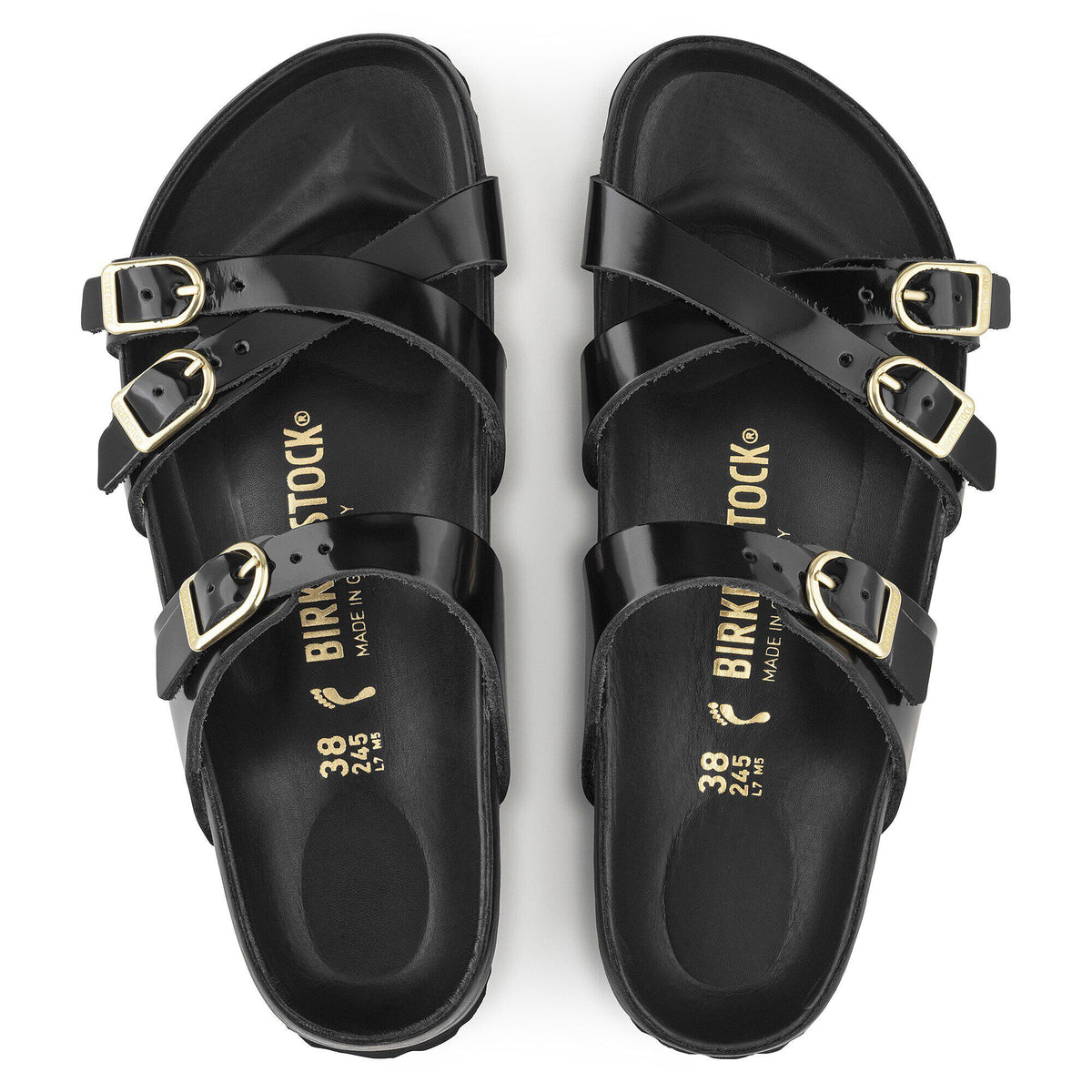 Franca Natural Leather Patent in Color High Shine Black | Birkenstock