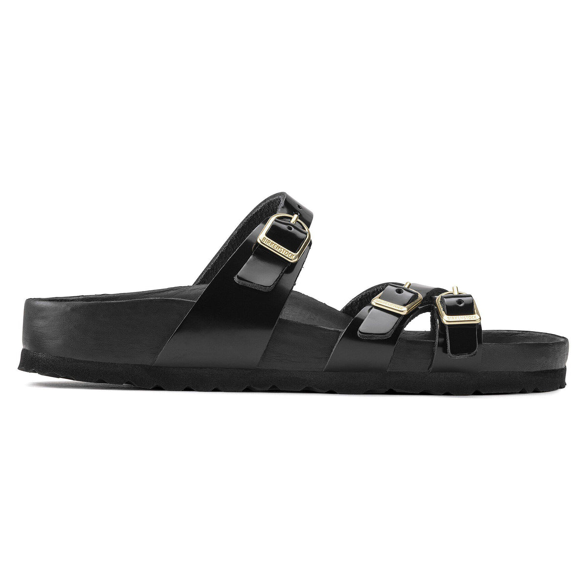 Franca Natural Leather Patent in Color High Shine Black | Birkenstock