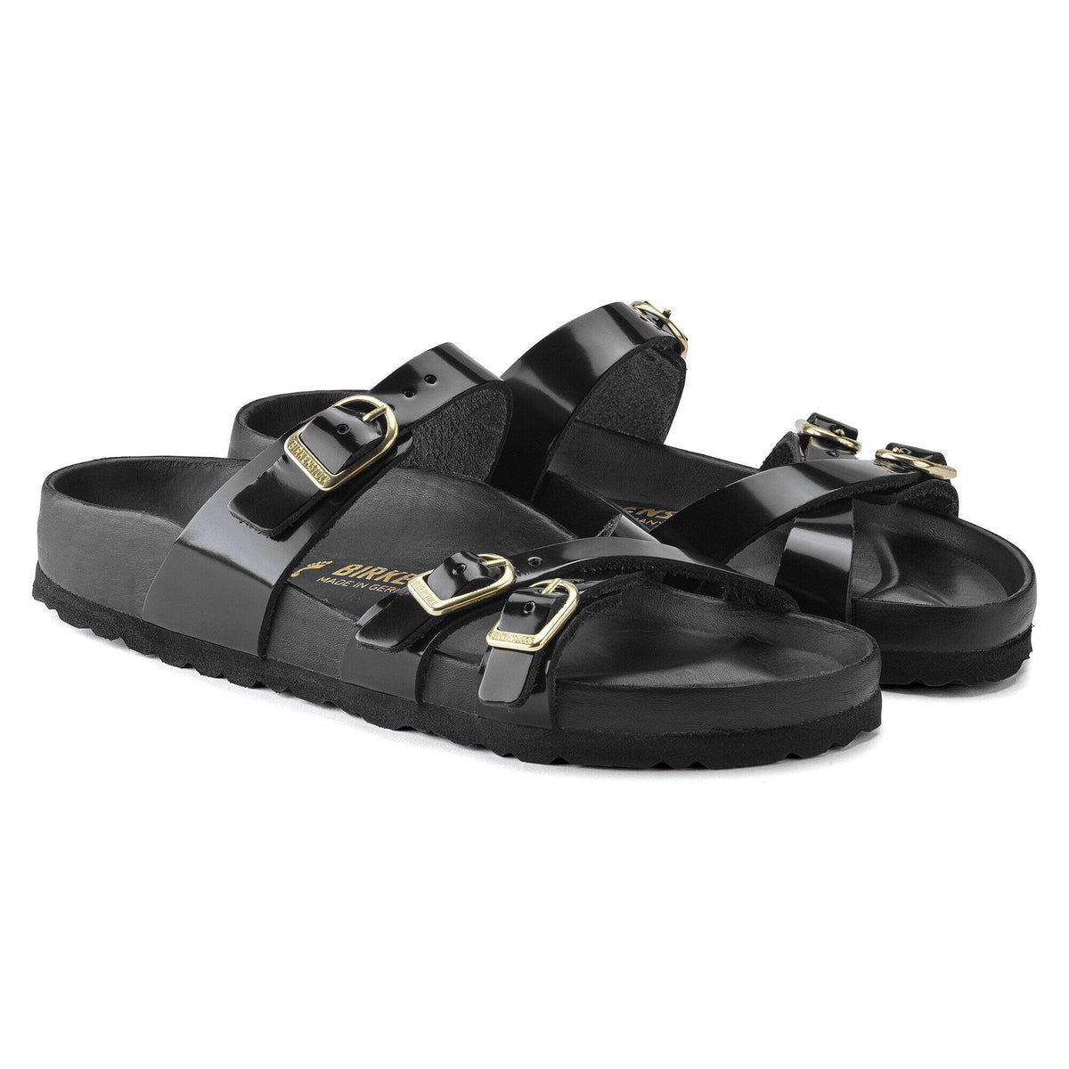 Franca Natural Leather Patent in Color High Shine Black | Birkenstock