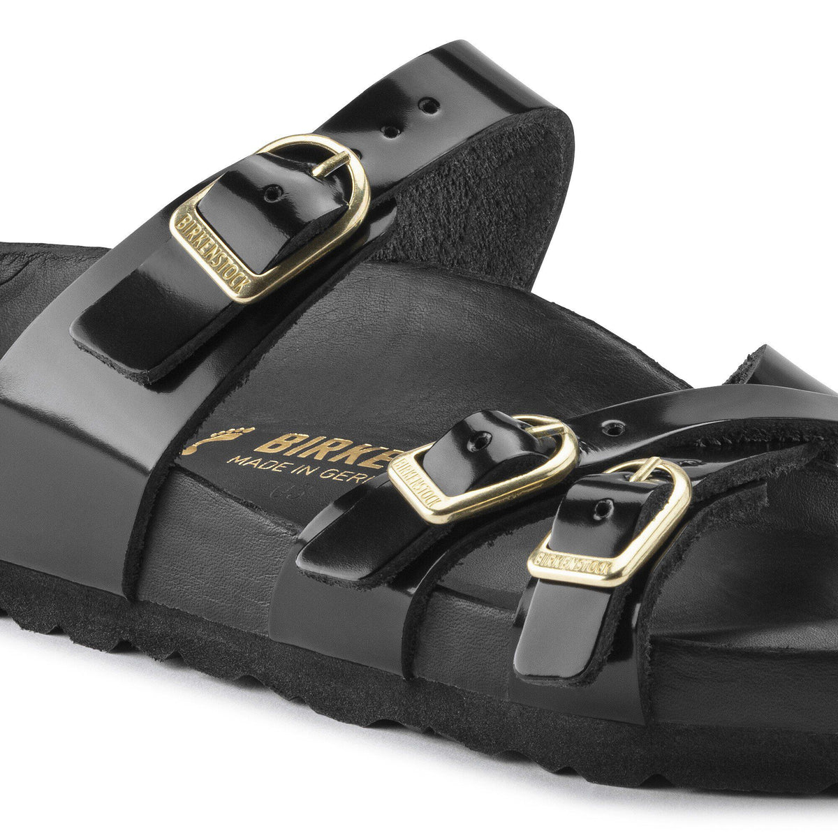Franca Natural Leather Patent in Color High Shine Black | Birkenstock