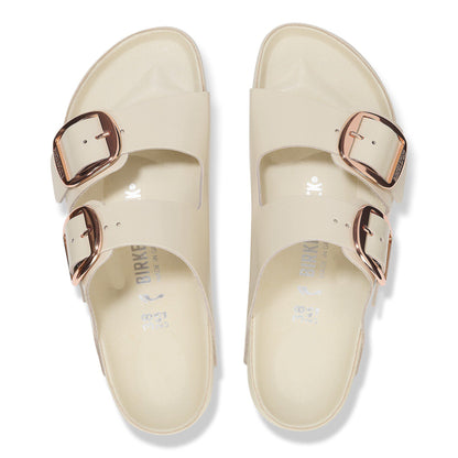 Arizona Big Buckle Natural Leather Patent in Color High Shine Ecru | Birkenstock