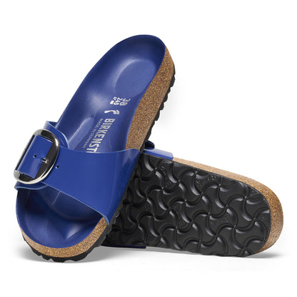 Madrid Big Buckle Natural Leather Patent in Color High-Shine Cobalt | Birkenstock
