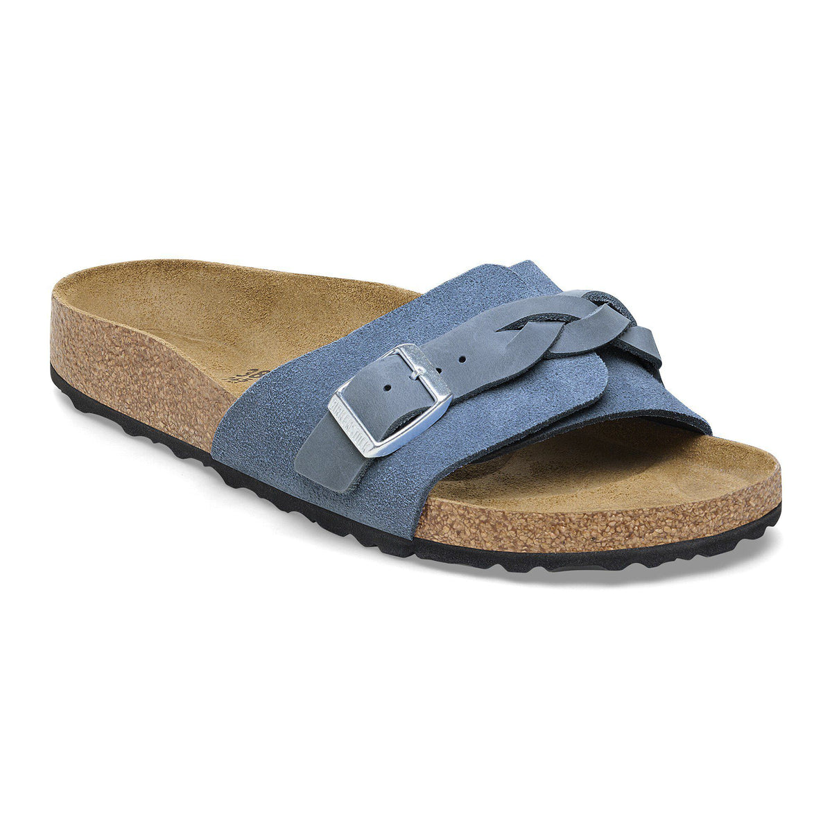 Oita Braided Suede Leather in Color Elemental Blue | Birkenstock