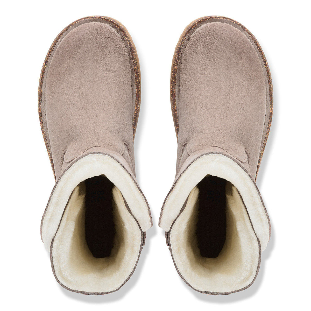 Uppsala Shearling Suede Leather in Color Desert Dust Gray Taupe | Birkenstock