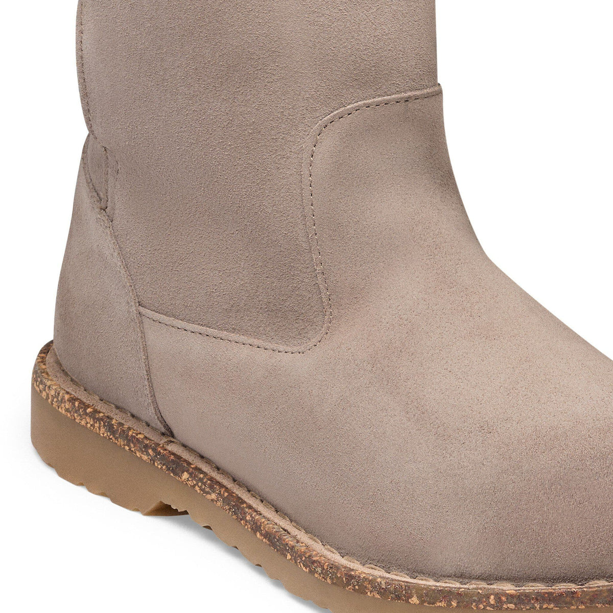 Uppsala Shearling Suede Leather in Color Desert Dust Gray Taupe | Birkenstock