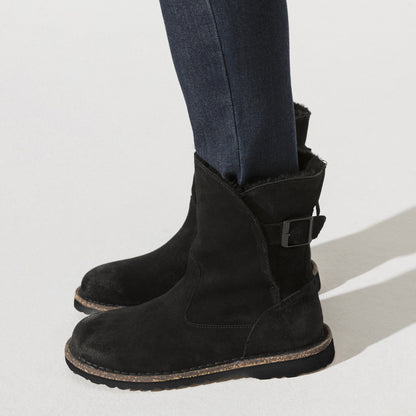 Uppsala Shearling Suede Leather in Color Black | Birkenstock