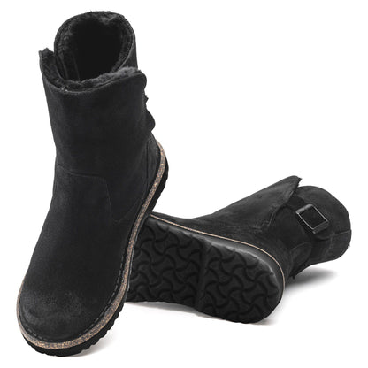 Uppsala Shearling Suede Leather in Color Black | Birkenstock