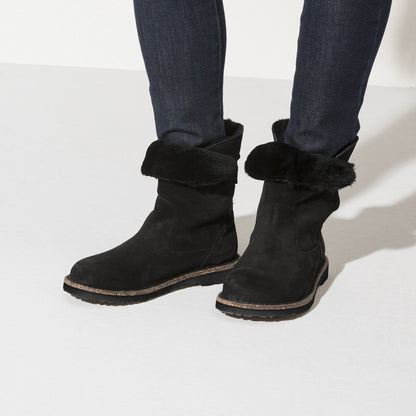 Uppsala Shearling Suede Leather in Color Black | Birkenstock