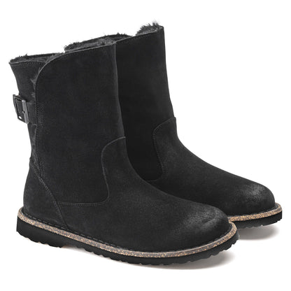 Uppsala Shearling Suede Leather in Color Black | Birkenstock