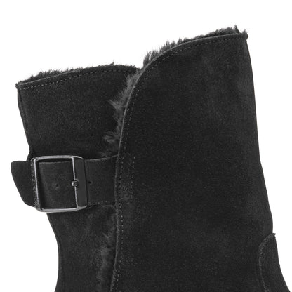 Uppsala Shearling Suede Leather in Color Black | Birkenstock