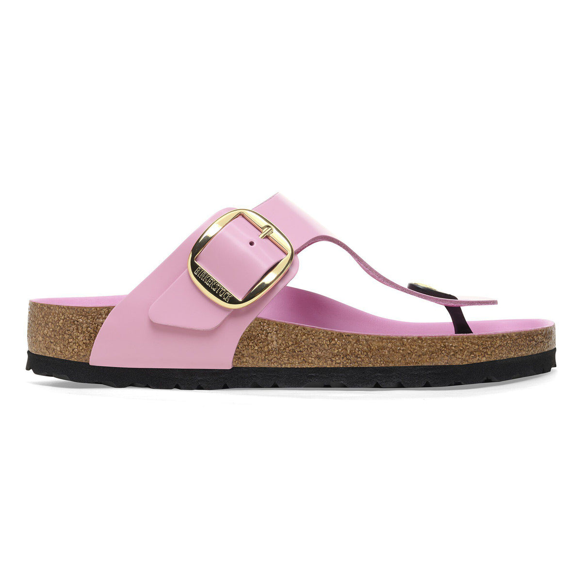 Gizeh Big Buckle Natural Leather Patent in Color High Shine Fondant Pink | Birkenstock