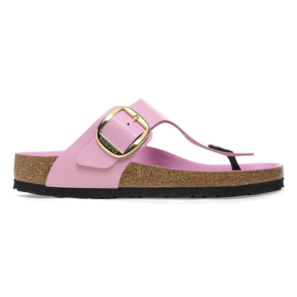 Gizeh Big Buckle Natural Leather Patent in Color High Shine Fondant Pink | Birkenstock