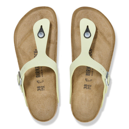 Gizeh Nubuck Leather in Color Faded Lime | Birkenstock