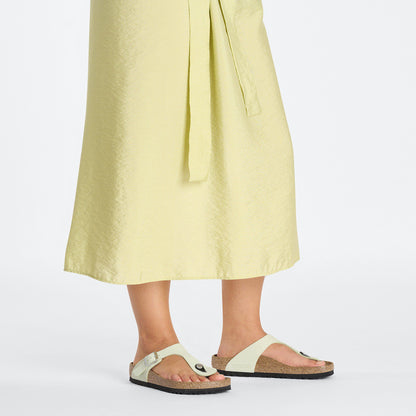 Gizeh Nubuck Leather in Color Faded Lime | Birkenstock