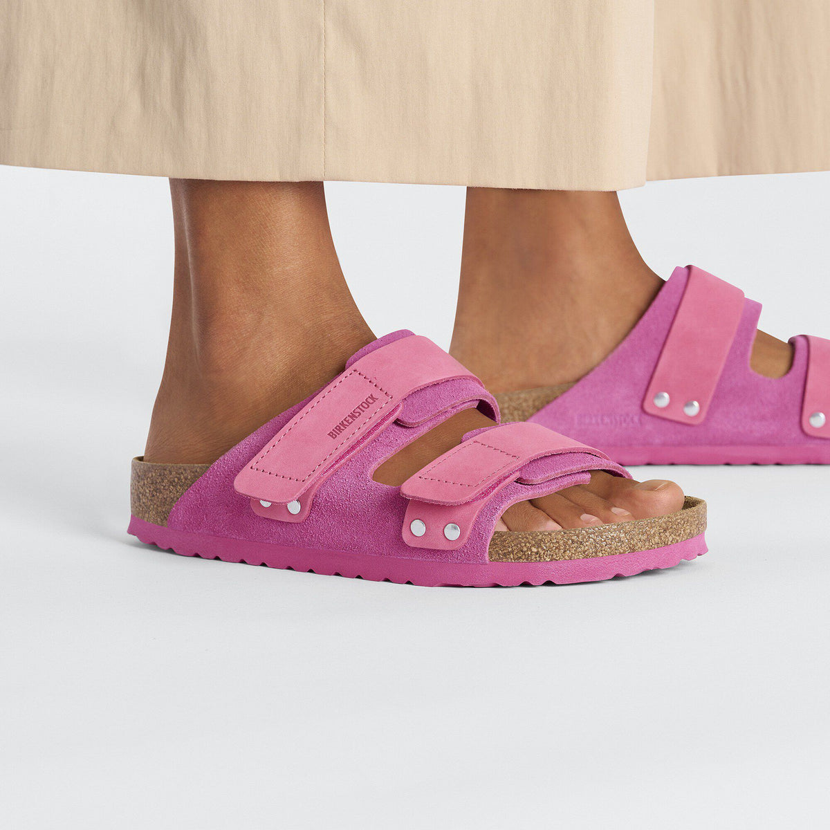 Uji Nubuck-Suede Leather in Color Fuchsia Tulip | Birkenstock