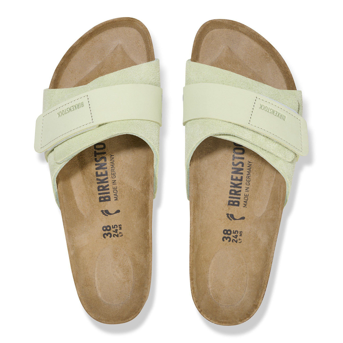 Oita Suede Leather in Color Faded Lime | Birkenstock