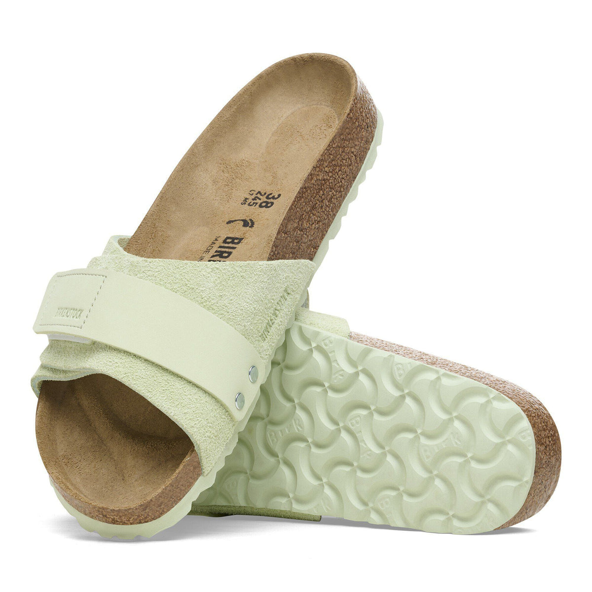Oita Suede Leather in Color Faded Lime | Birkenstock