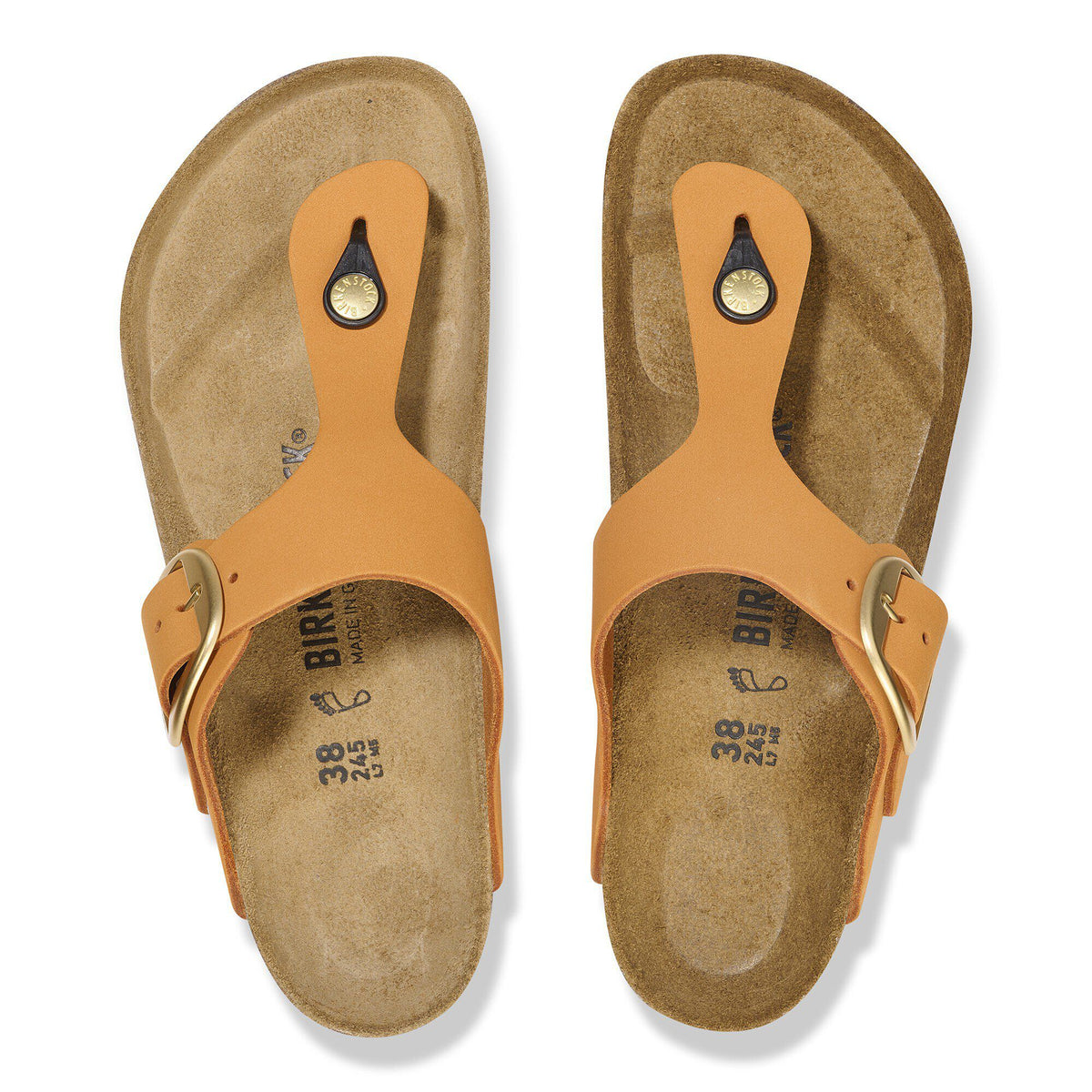 Gizeh Big Buckle Nubuck Leather in Color Burnt Orange | Birkenstock