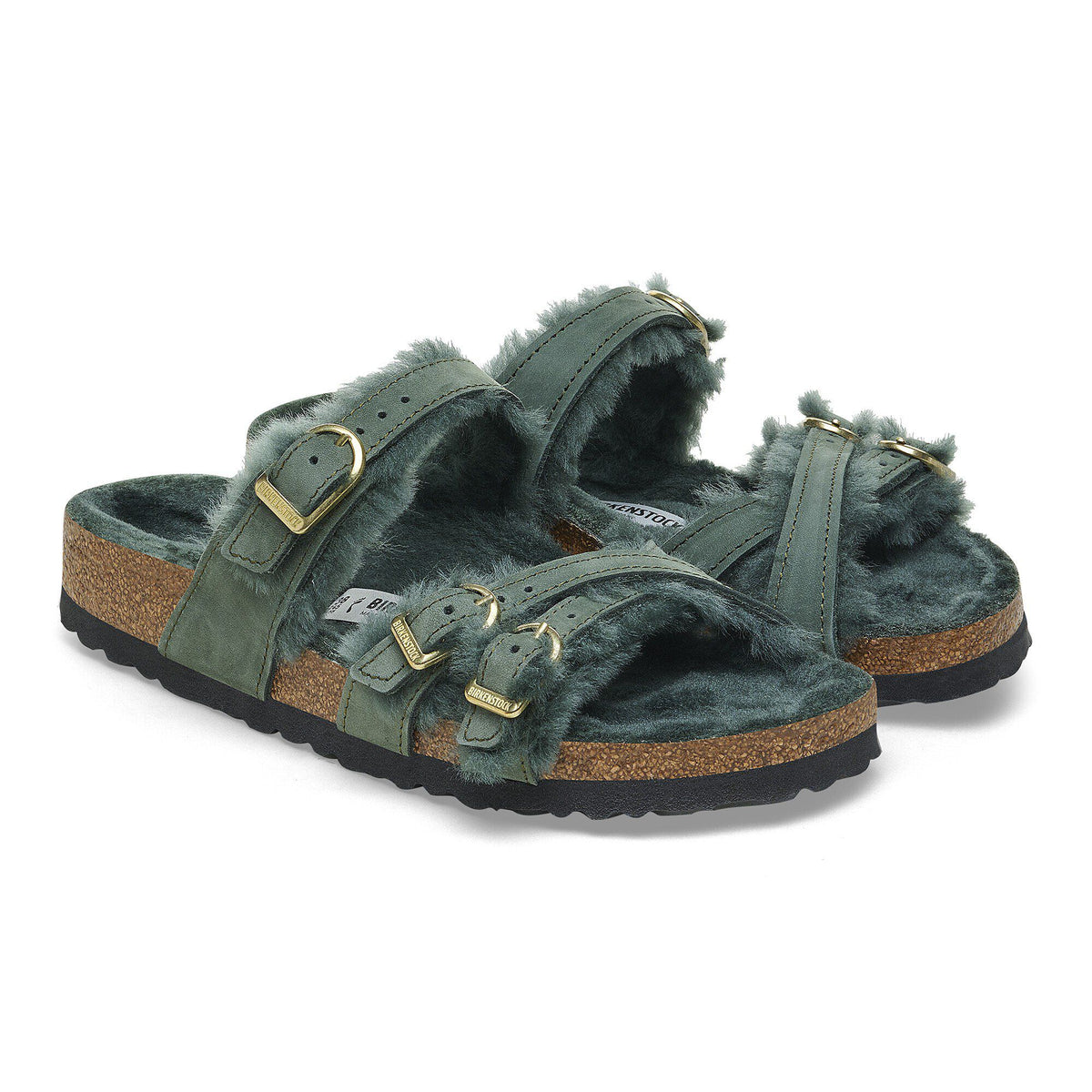 Franca Shearling Nubuck Leather in Color Thyme | Birkenstock