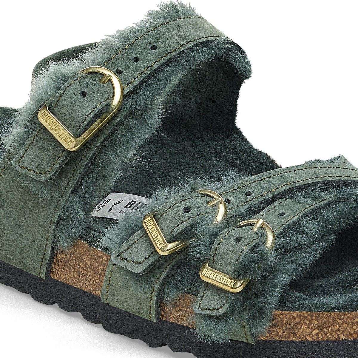 Franca Shearling Nubuck Leather in Color Thyme | Birkenstock