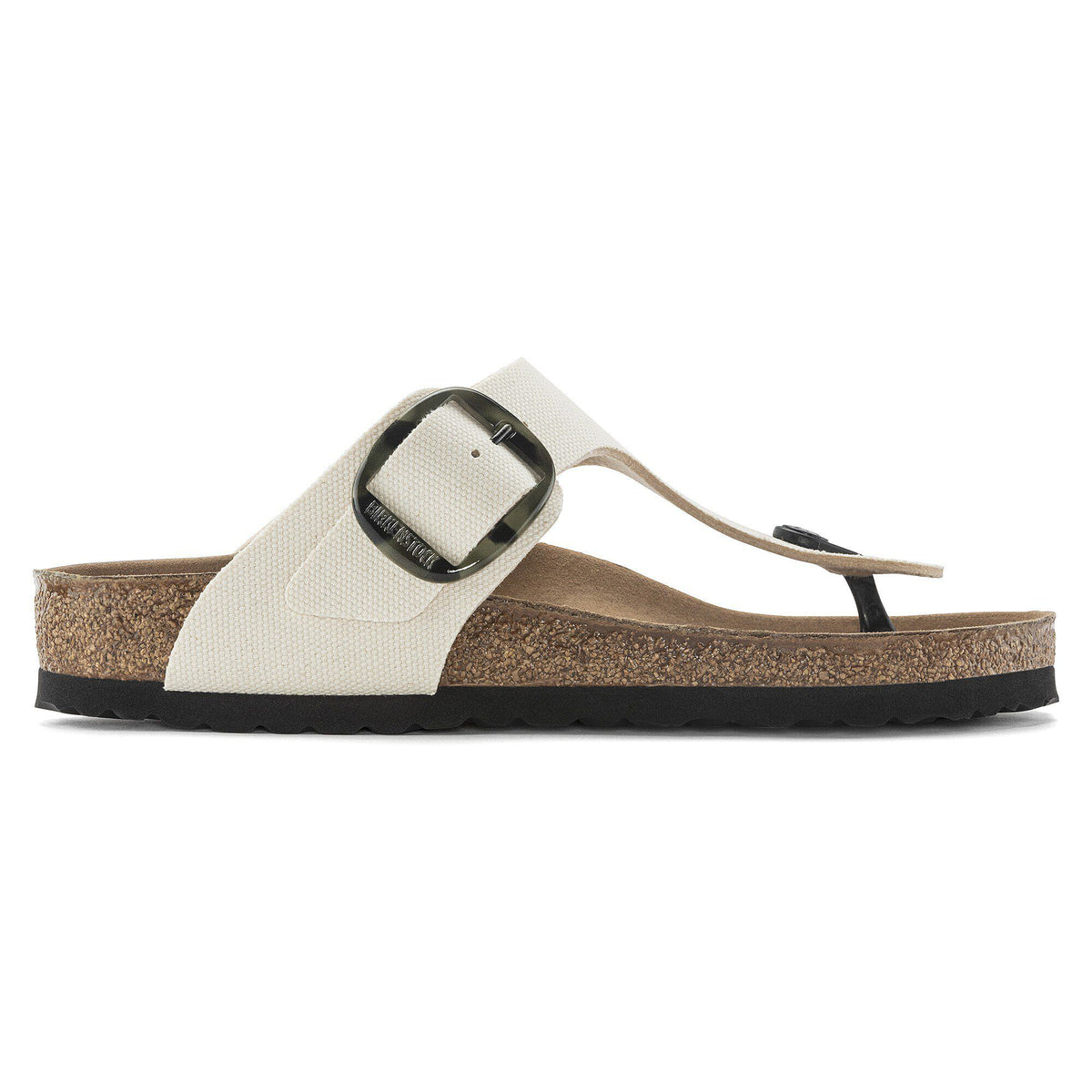 Gizeh Vegan Big Buckle Textile in Color Eggshell | Birkenstock