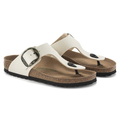 Gizeh Vegan Big Buckle Textile in Color Eggshell | Birkenstock