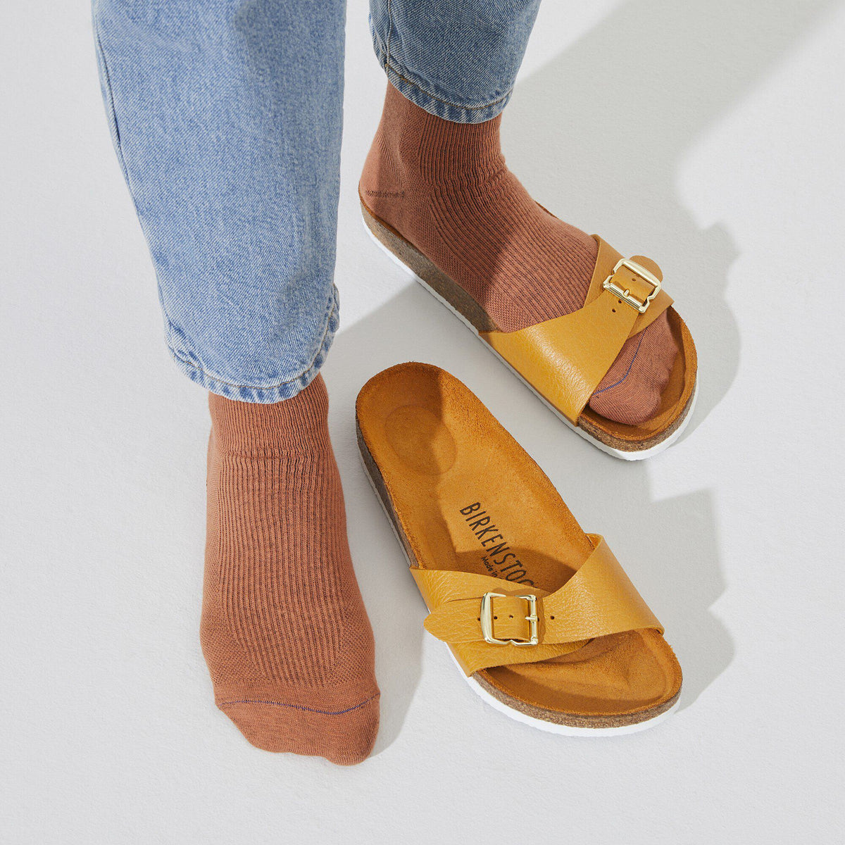 Madrid Natural Leather in Color Brown | Birkenstock