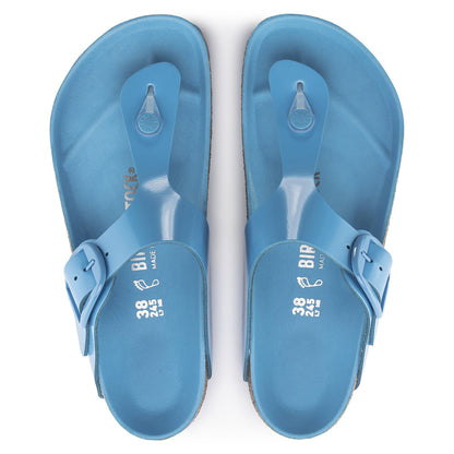 Gizeh Big Buckle Natural Leather Patent in Color High Shine Sky Blue | Birkenstock
