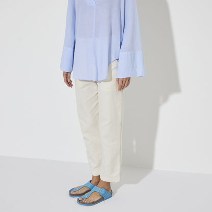 Gizeh Big Buckle Natural Leather Patent in Color High Shine Sky Blue | Birkenstock