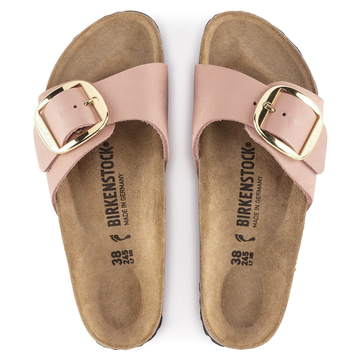 Madrid Big Buckle Nubuck Leather in Color Old Rose | Birkenstock