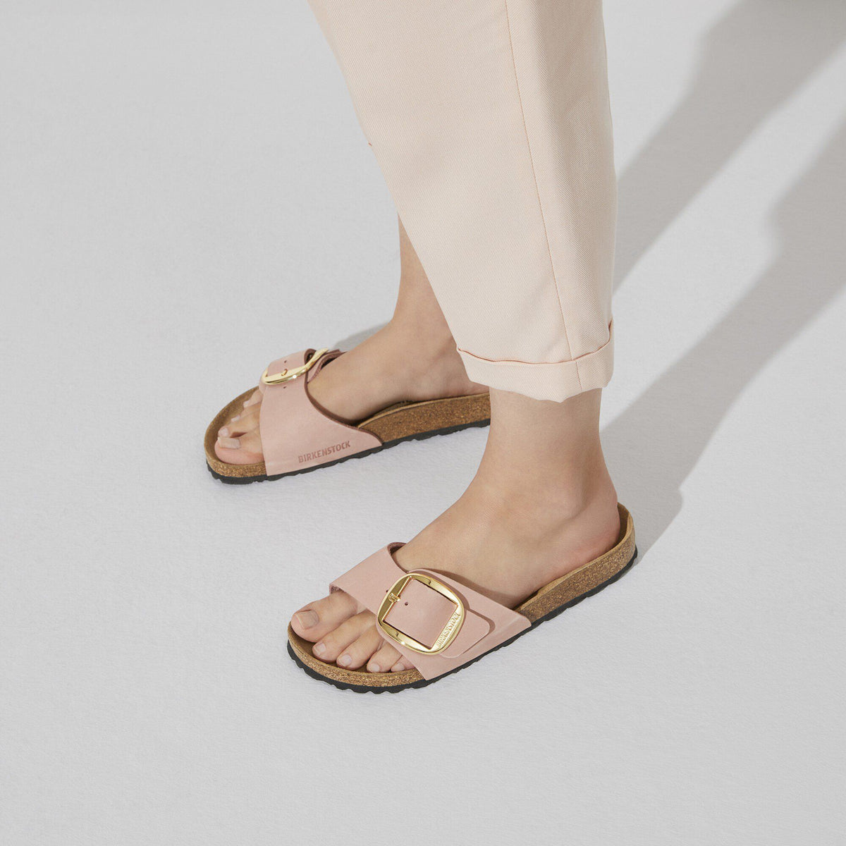 Madrid Big Buckle Nubuck Leather in Color Old Rose | Birkenstock