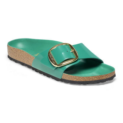 Madrid Big Buckle Natural Leather Patent in Color High Shine Digital Green | Birkenstock