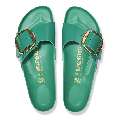 Madrid Big Buckle Natural Leather Patent in Color High Shine Digital Green | Birkenstock