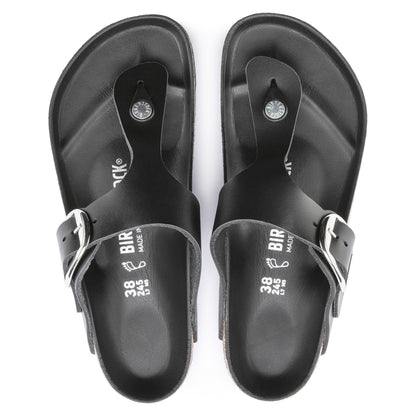 Gizeh Big Buckle Oiled Leather in Color Black | Birkenstock