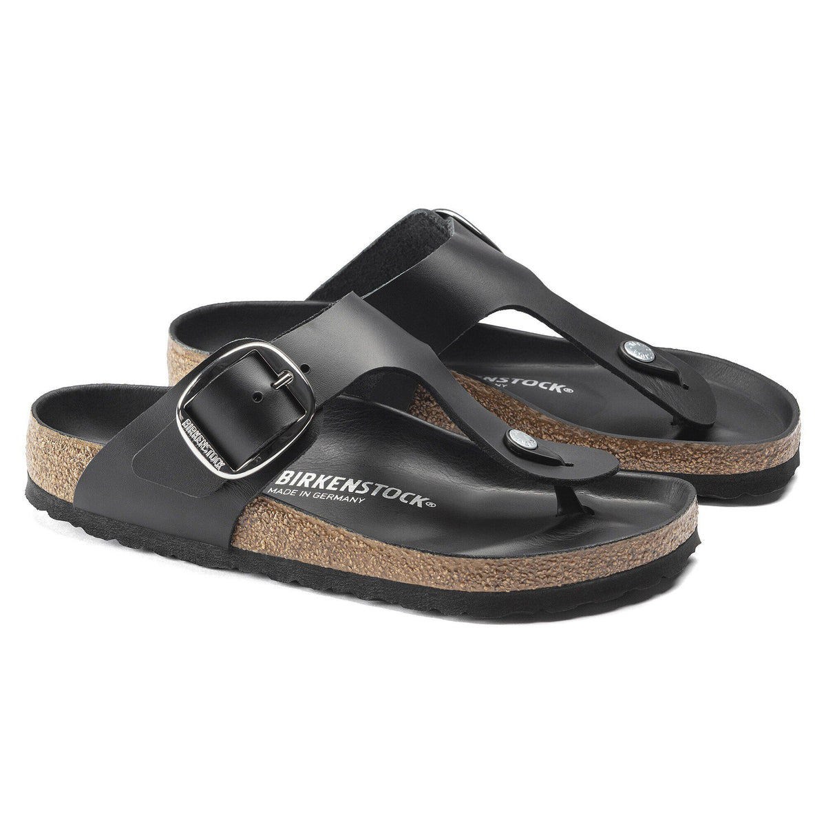 Gizeh Big Buckle Oiled Leather in Color Black | Birkenstock