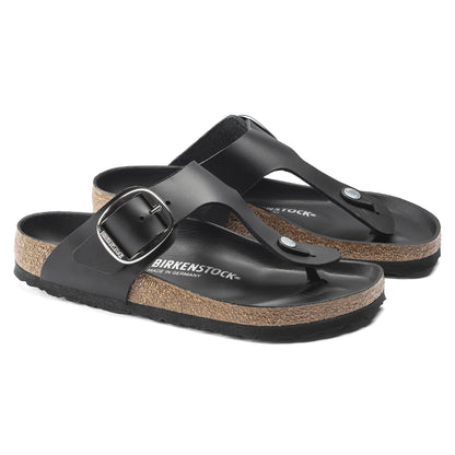 Gizeh Big Buckle Oiled Leather in Color Black | Birkenstock