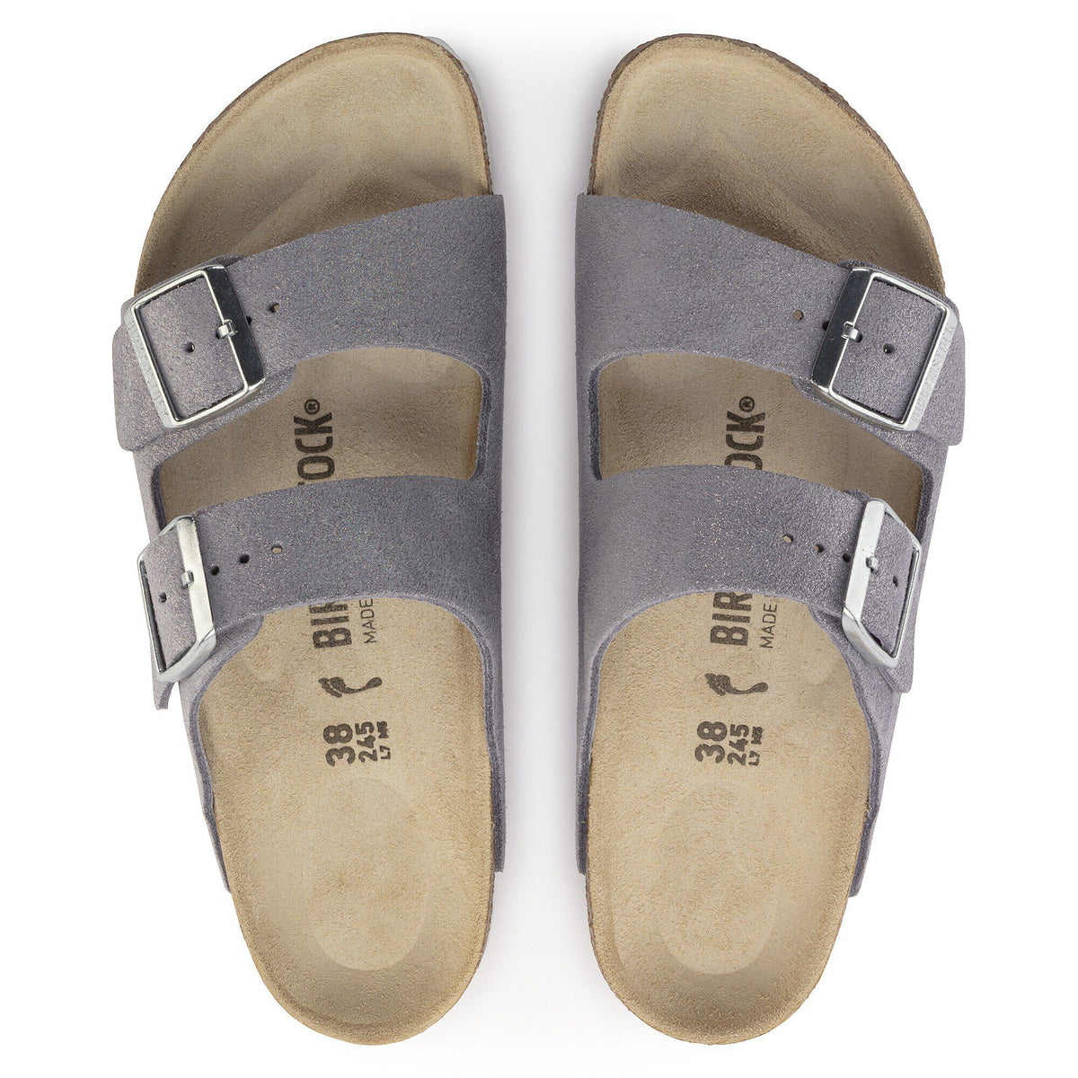 Arizona Suede Leather in Color Purple Fog | Birkenstock