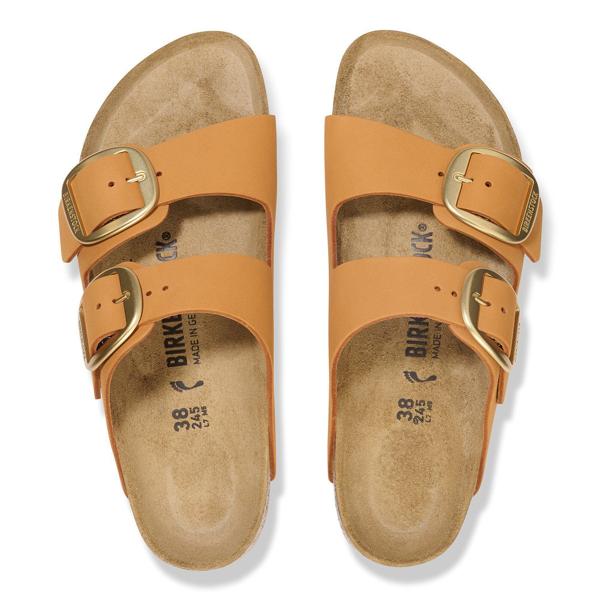 Arizona Big Buckle Nubuck Leather in Color Burnt Orange | Birkenstock