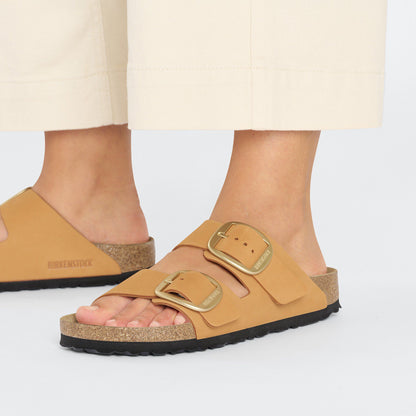 Arizona Big Buckle Nubuck Leather in Color Burnt Orange | Birkenstock